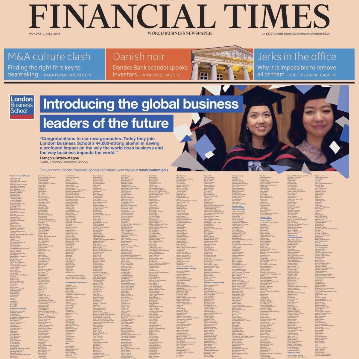 Financial Times feature
