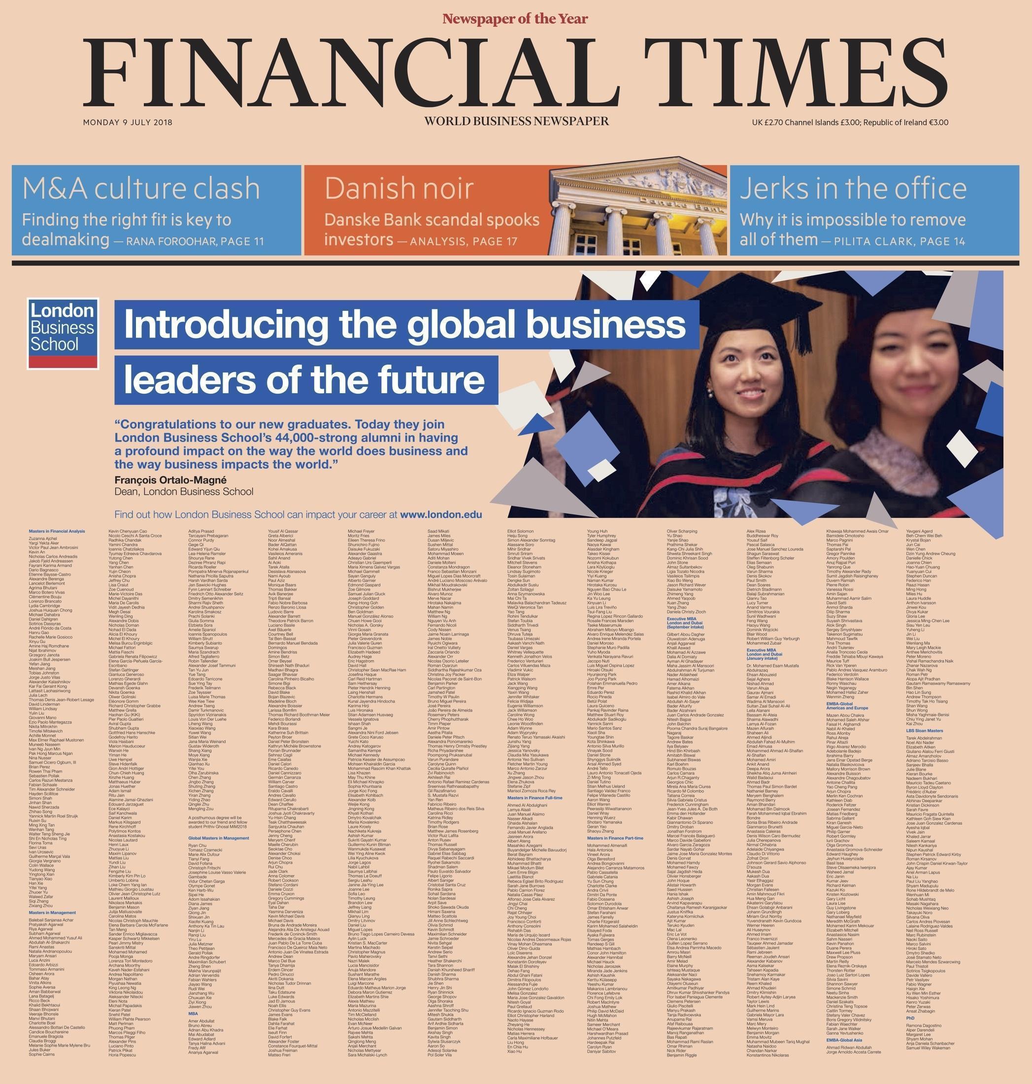 Financial Times feature